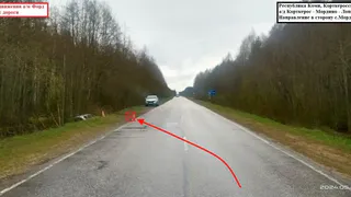 В Коми начинающий водитель Ford Focus оказался в кювете