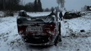 Под Суздалем произошла авария с переворотом автомобиля на крышу