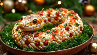 Салат «Змеиное кольцо»: даст фору приевшемуся «Оливье» — за такое угощение символ года подарит счастье и удачу в 2025