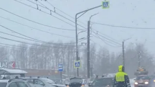 В Рязани около поста ДПС произошла автомобильная авария