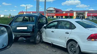 В Рязанской области образовалась пробка из-за автомобильной аварии