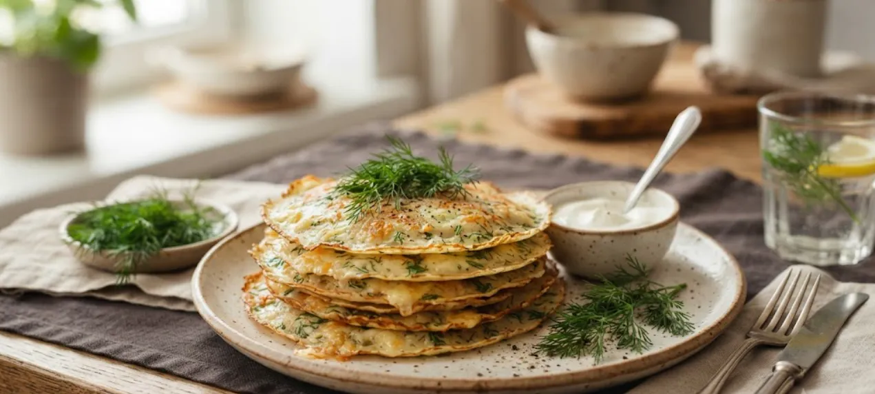 Обычные блины больше не готовлю - добавляю сыр и укроп: вкусно так что пальчики оближешь, родня из Абхазии научила