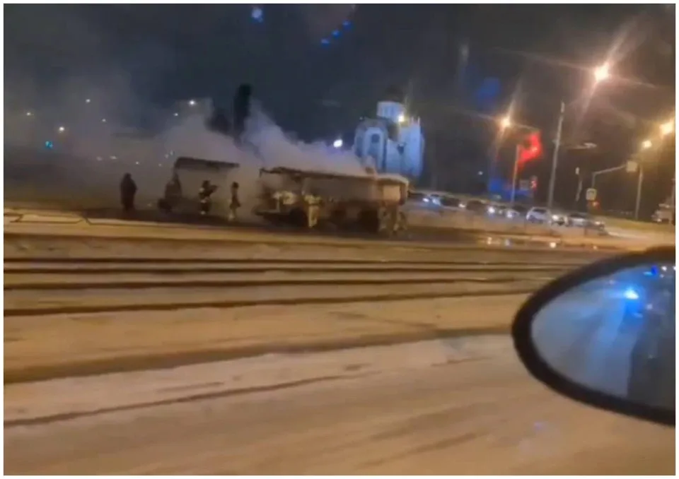 Вспыхнул как спичка: автобус «ПАЗ» загорелся на ходу в Магнитогорске