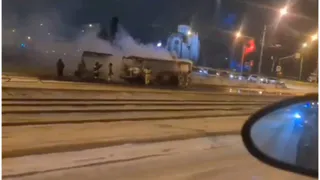 Вспыхнул как спичка: автобус «ПАЗ» загорелся на ходу в Магнитогорске