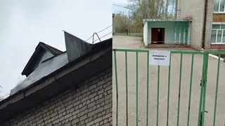 В Подвязье школа машет крышей: администрация огородила опасное место