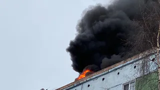 В Сосногорске произошел пожар на крыше пятиэтажного дома