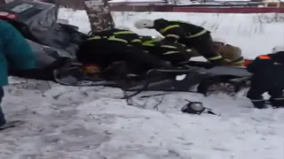 Житель Брянска прислал нам видео вчерашней аварии на Нетьинке