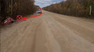 Пьяная автоледи без прав перевернулась в кювет на трассе Удорского района Коми