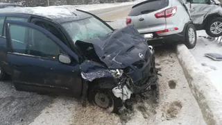 В Рязанской области столкнулись две иномарки