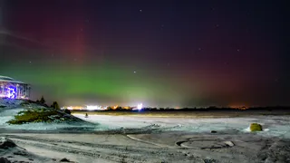 Жители Рязани ночью засняли северное сияние