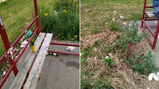 Новый микрорайон: жители жалуются на замусоренную остановку в Семчино