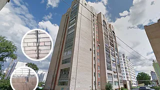 Жильцы двенадцатиэтажки боятся обрушения из-за огромных трещин на фасаде дома