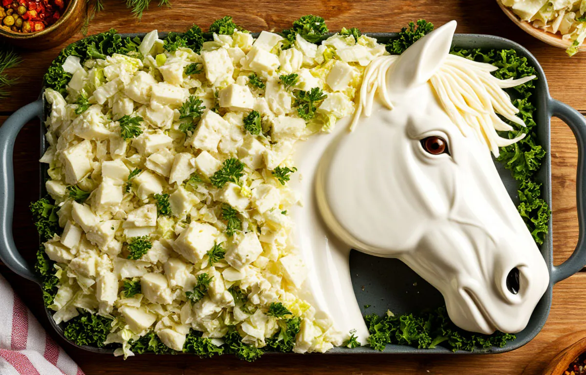 Не «Шуба» и не «Оливье»: слоеный салат «Белая Лошадь» привлечет в дом Огненную Лошадь, принесет удачу и счастье