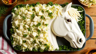 Не «Шуба» и не «Оливье»: слоеный салат «Белая Лошадь» привлечет в дом Огненную Лошадь, принесет удачу и счастье