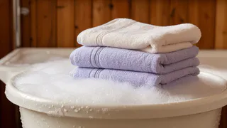 Больше не вывариваю старые полотенца: кладу 2 ложки на таз - станут как из магазина