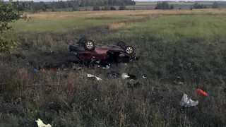 Под Рязанью 66-летний водитель на "Иже" улетел в кювет