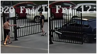 Не могли выехать: двое рязанцев выломали автоматические ворота