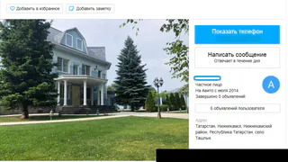 В селе нижнекамского района выставили на продажу дом за 40 млн рублей