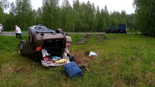 Опрокинулся в кювет: в Пителинском районе “Ниссан” вылетел с трассы