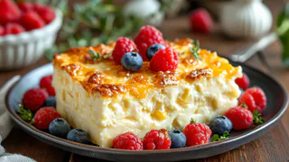 Смешала творог и сметану — и поставила в духовку: получилась восхитительная запеканка — без муки, сахара и манки