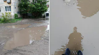 "Флэшмоб" на Тимакова: жители еще одного двора пожаловались на ямы по колено