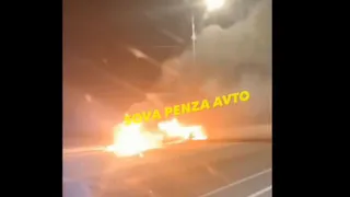 25 апреля на трассе М5 недалеко от Пензы сгорел грузовик