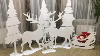 Елки и олени из фанеры: подборка работ участников новогоднего конкурса от PRO Города