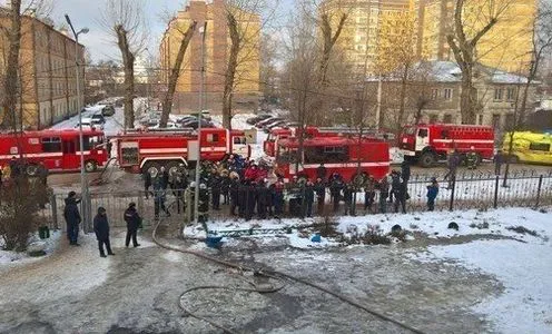 В школе произошел пожар