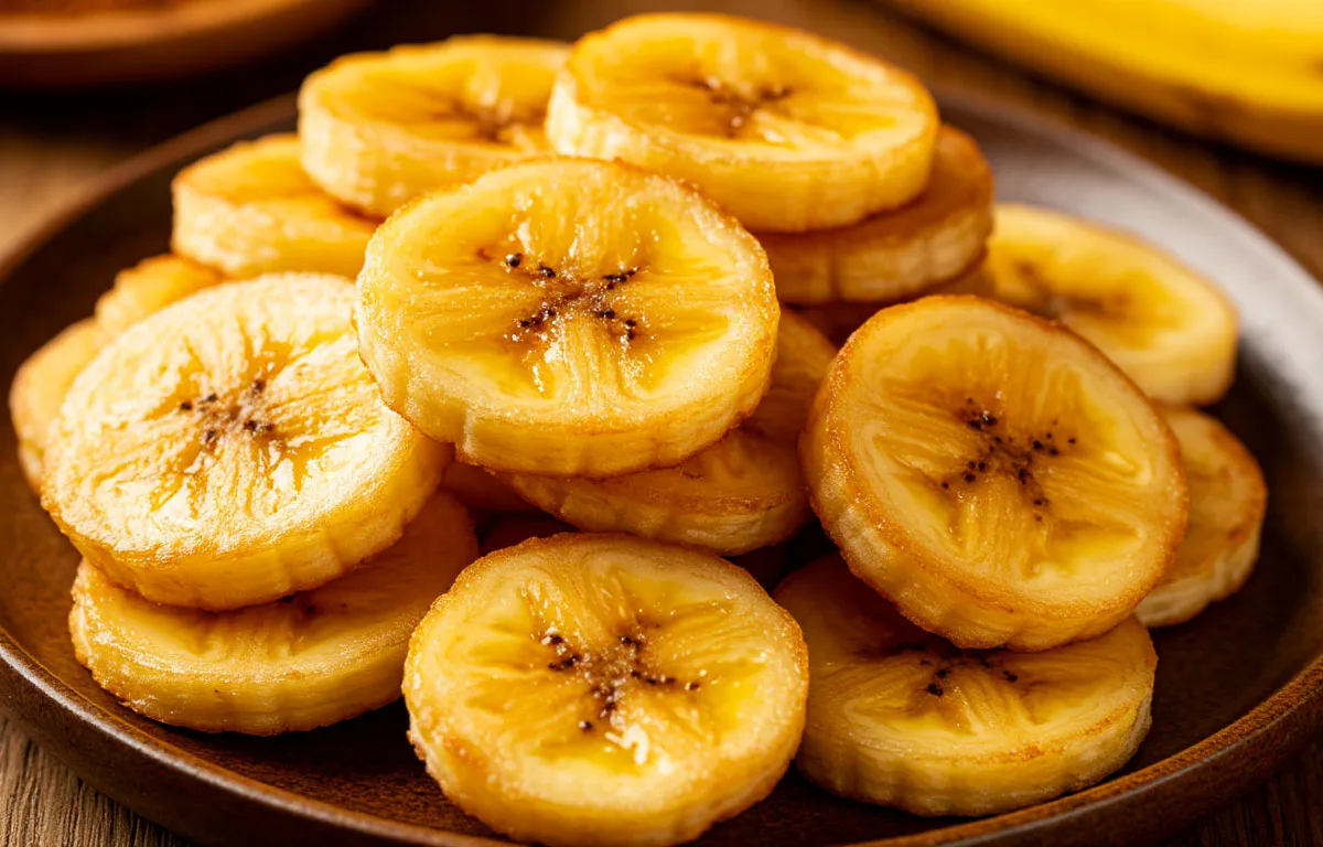 Надоели оладьи - берем банан и жарим гору вкуснятины к чаю: сочные круглешки с нежной начинкой