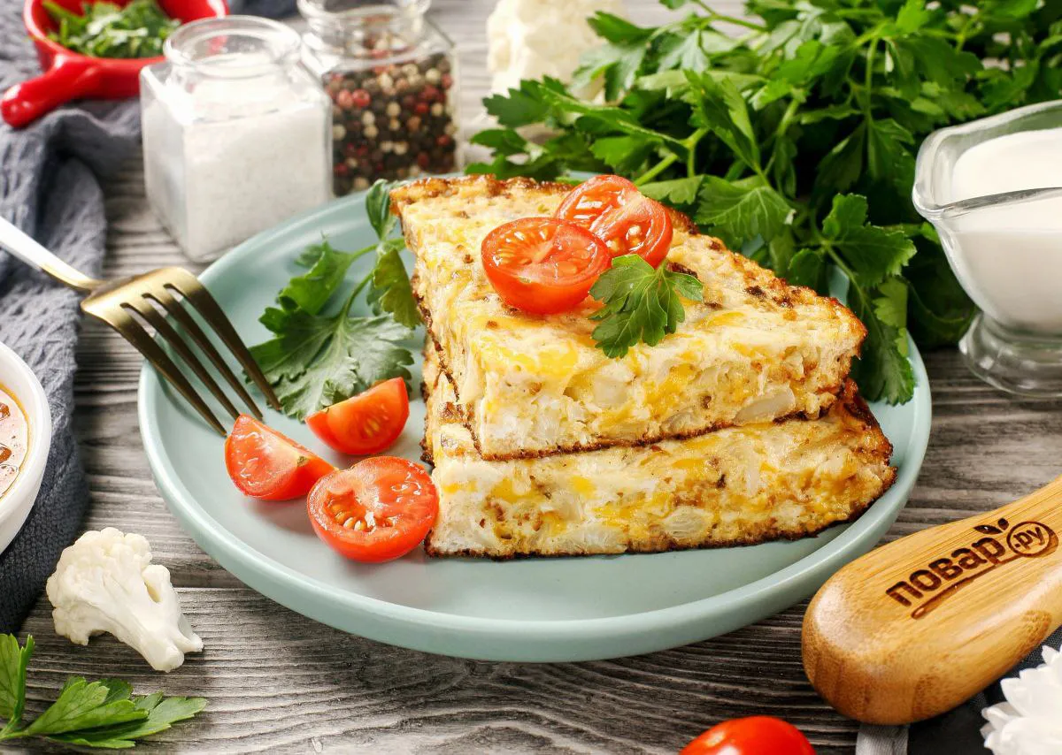 Невероятная запеканка из цветной капусты на сковороде