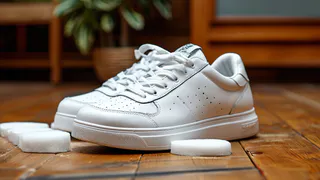 3 капли на ватный диск - и трем белую подошву: уйдут даже столетние желтые пятна