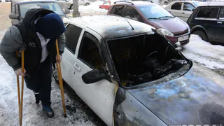 В Рязани горят автомобили