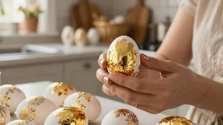 Не луковая шелуха и не наклейки: 3 шикарных идеи для покраски яиц на Пасху - краше драгоценных камней