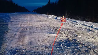 На трассе в Коми иномарка «встала» на крышу