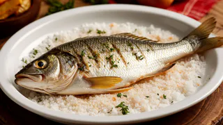 Потрясающая рыба на новогодний стол: сочная, без чистки и маринада. Запекаем в соли, подаем с эффектом пламени