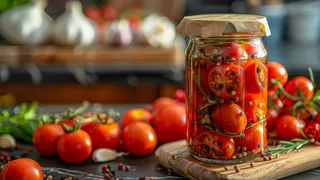 Помидоры дольками с луком: очень легкий рецепт закуски на зиму