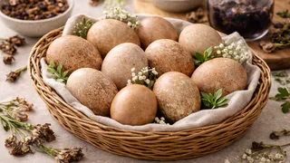 Больше не крашу яйца дорогущим кофе - беру другой порошок, вышло в разы дешевле: эффект огонь