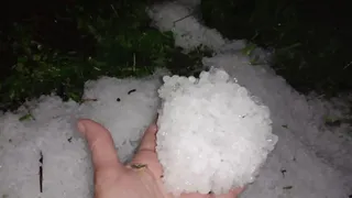 В Скопине 25 июля выпал крупный град