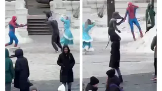 В Казани крыса в костюме устроила потасовку с Человеком-Пауком и Снегурочкой