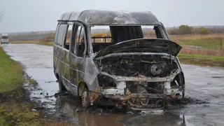 19 октября в Рязанской области на трассе загорелась ГАЗель