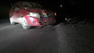 В Старожилове произошло ДТП: мотоциклист врезался в "Гранту"