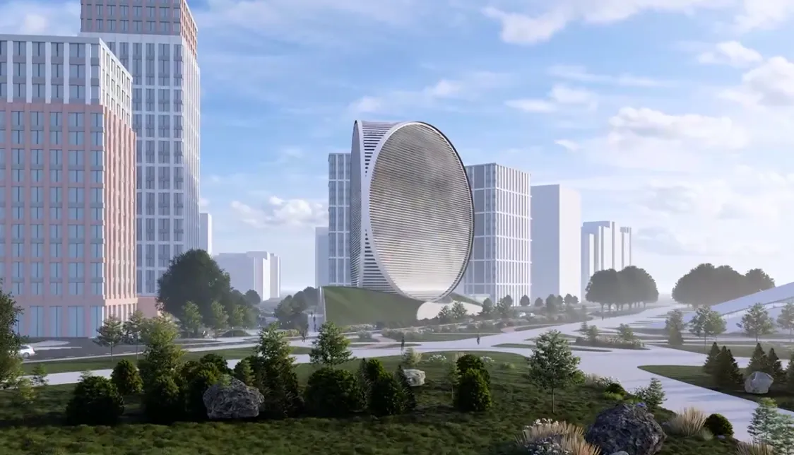 На улице Алексея Козина в Казани построят офисное здание в форме лунного диска