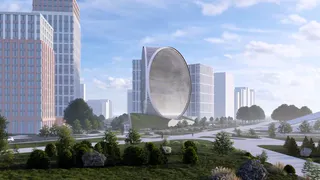 На улице Алексея Козина в Казани построят офисное здание в форме лунного диска