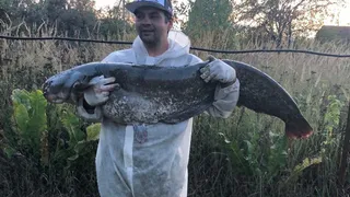 Рязанский рыбак 40 минут боролся с сомом весом 25,5 кг