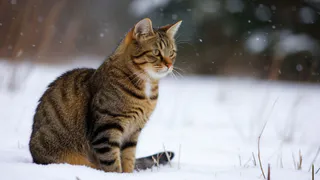 Холодно ли кошкам зимой на улице: как они переносят суровый холод?