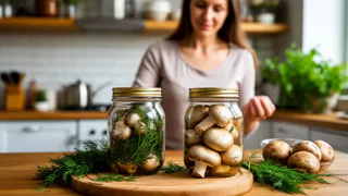 Исчезают мгновенно: секретный рецепт хрустящих маслят с чесноком и укропом