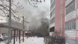 На Весенней произошел пожар. Видео
