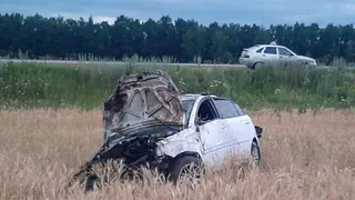 В Скопинском районе 15 июля пьяный водитель Kia опрокинулся в кювет