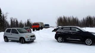 По новой зимней автодороге Коми отправилась первая колонна машин