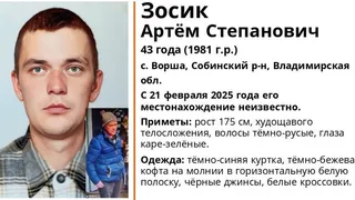 В Собинском районе разыскивают 43-летнего жителя села Ворша
